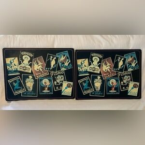 Pottery Barn Vintage Italian Food Posters Placemats set of 2 15.5”x 11.75”
